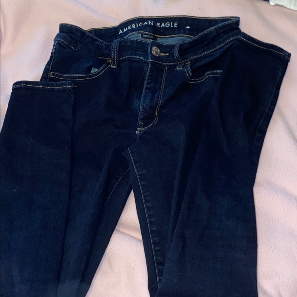 American Eagle dark blue skinny jeans